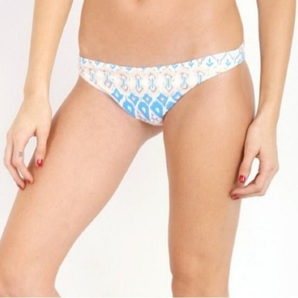 Eberjey Boho Southwestern Blues Valentina Bikini Swim Bottom ONLY SZ Medium NWT
